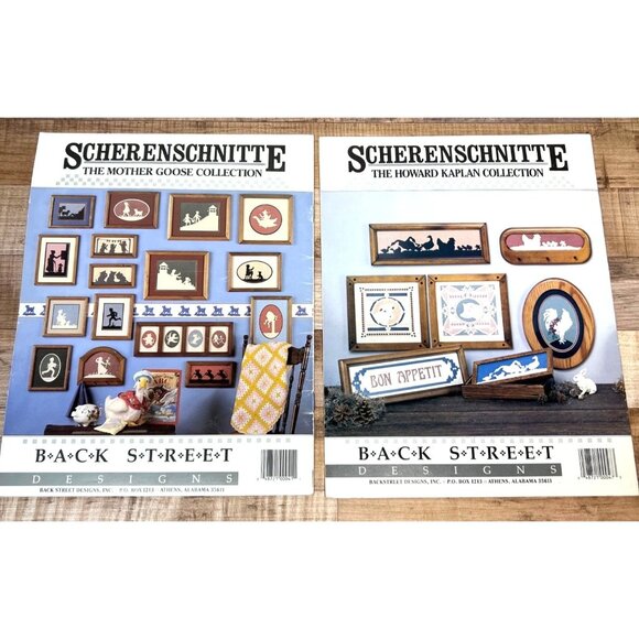 Scherenschnitte Pattern Books Set Of 2 Back Street Designs The Mother Goose & Ho - Picture 4 of 4